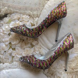 Colorful bright stiletto heels